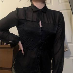 Zara Satin Sheer Shirt